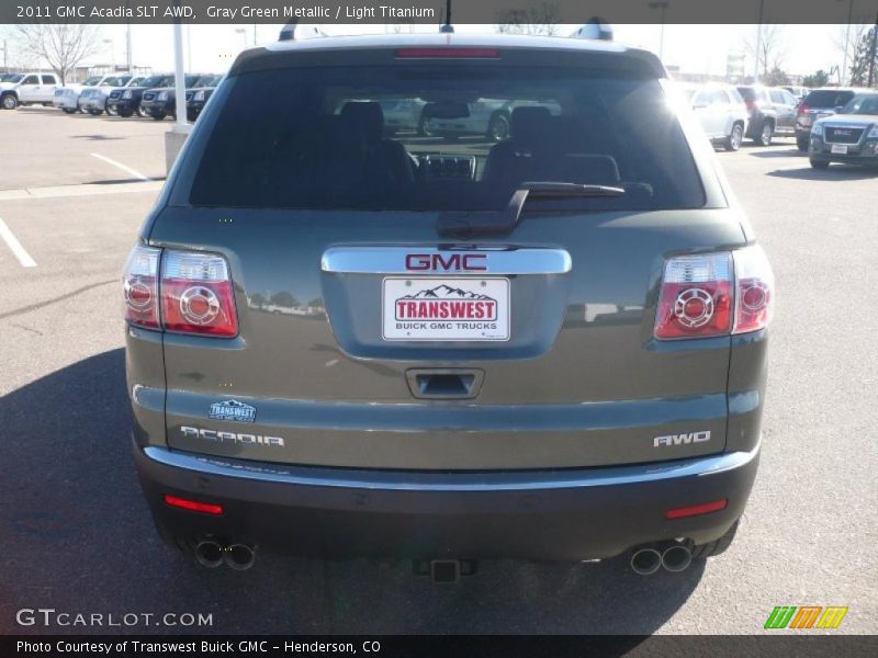 Gray Green Metallic / Light Titanium 2011 GMC Acadia SLT AWD