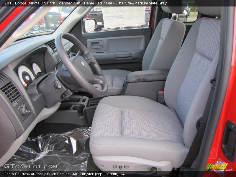 Flame Red / Dark Slate Gray/Medium Slate Gray 2011 Dodge Dakota Big Horn Extended Cab