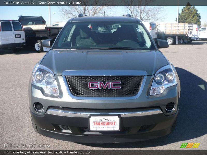 Gray Green Metallic / Ebony 2011 GMC Acadia SL