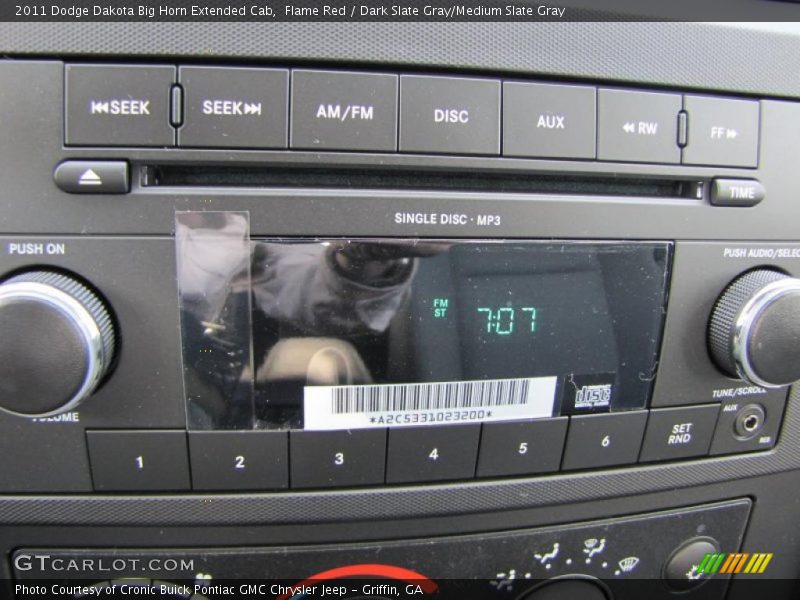 Flame Red / Dark Slate Gray/Medium Slate Gray 2011 Dodge Dakota Big Horn Extended Cab