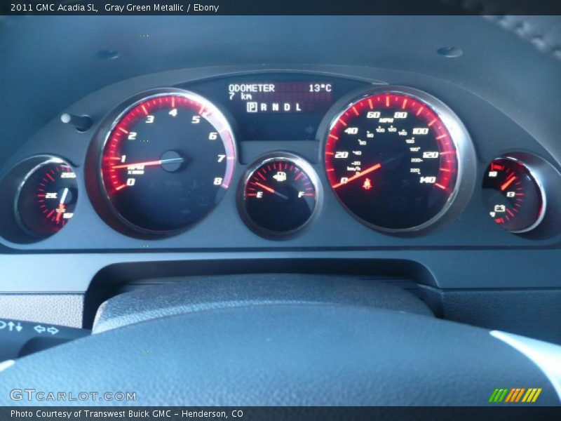 Gray Green Metallic / Ebony 2011 GMC Acadia SL