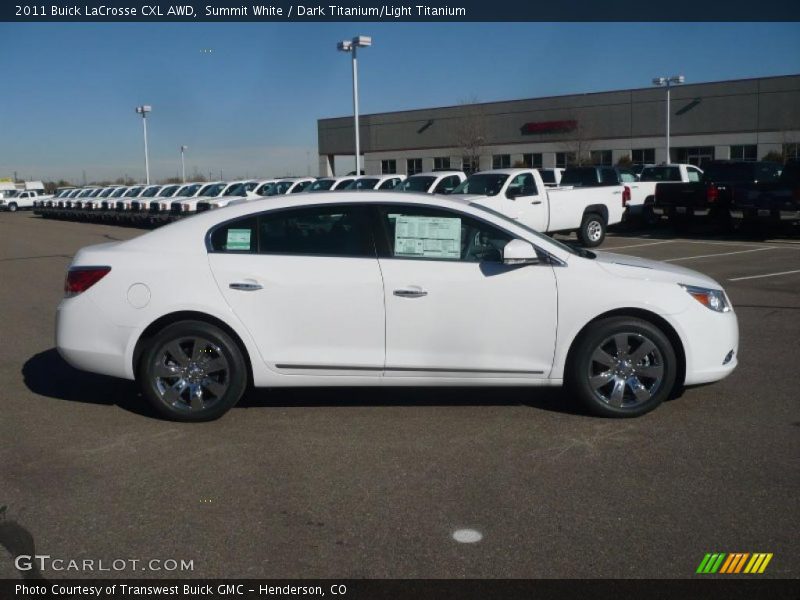 Summit White / Dark Titanium/Light Titanium 2011 Buick LaCrosse CXL AWD