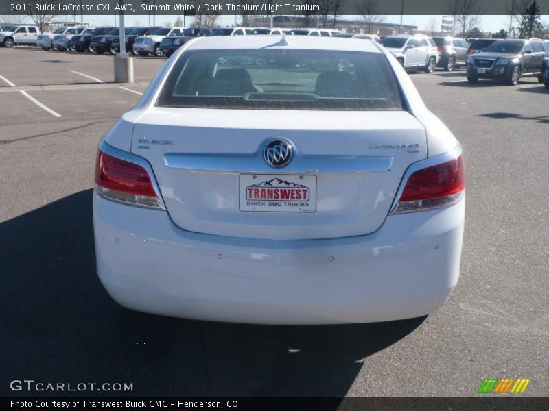 Summit White / Dark Titanium/Light Titanium 2011 Buick LaCrosse CXL AWD