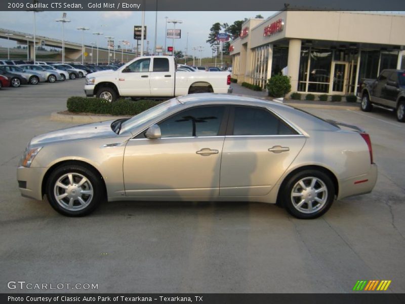 Gold Mist / Ebony 2009 Cadillac CTS Sedan
