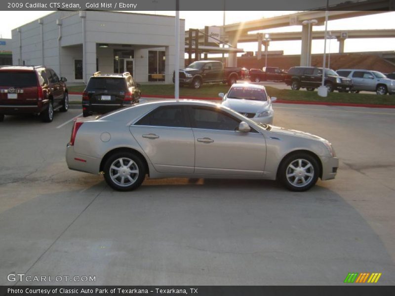 Gold Mist / Ebony 2009 Cadillac CTS Sedan