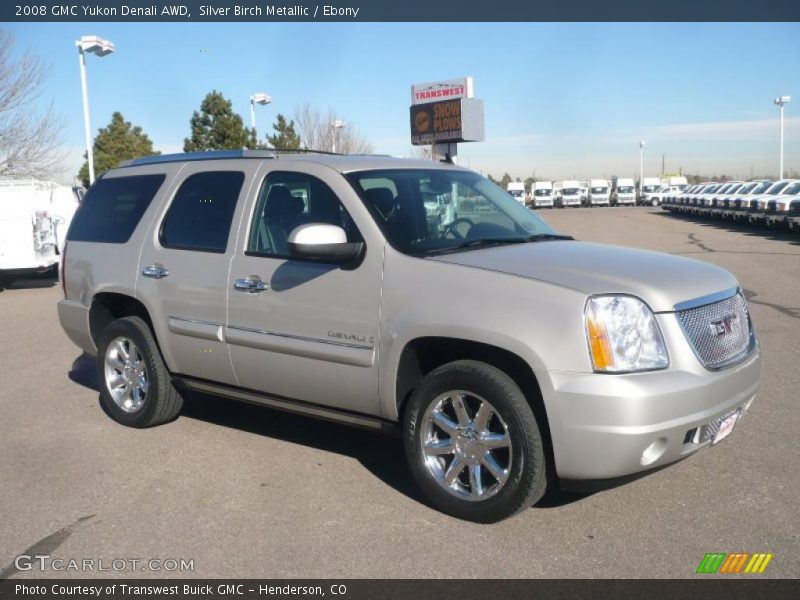 Silver Birch Metallic / Ebony 2008 GMC Yukon Denali AWD