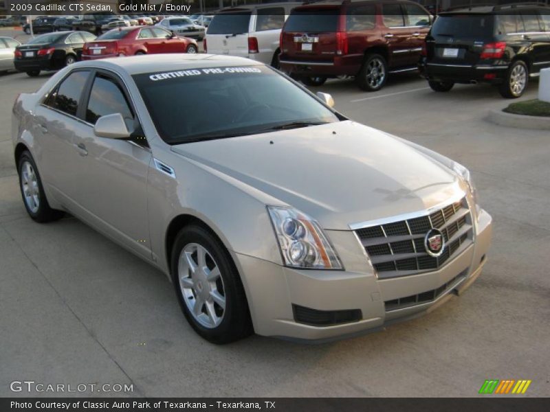 Gold Mist / Ebony 2009 Cadillac CTS Sedan