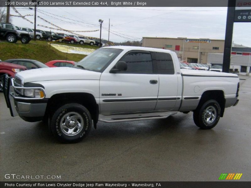 Bright White / Beige 1998 Dodge Ram 1500 Laramie SLT Extended Cab 4x4