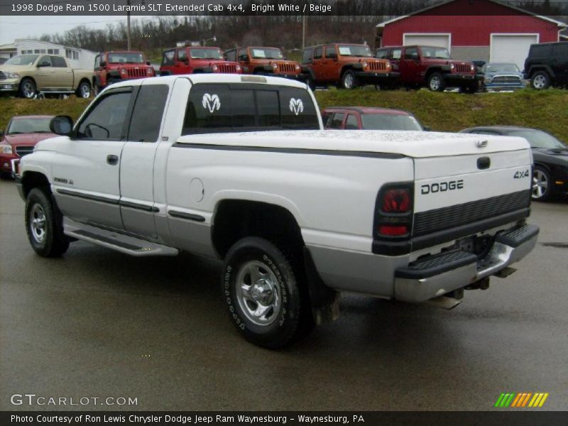 Bright White / Beige 1998 Dodge Ram 1500 Laramie SLT Extended Cab 4x4