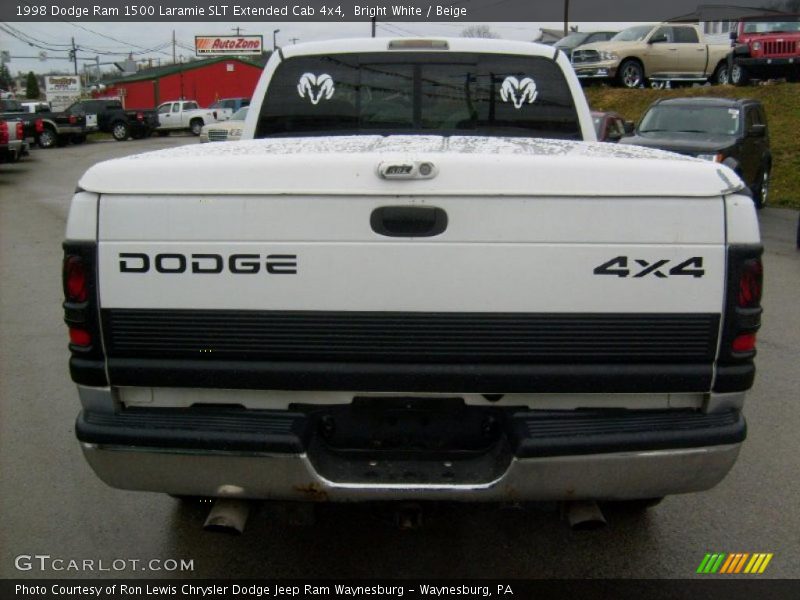 Bright White / Beige 1998 Dodge Ram 1500 Laramie SLT Extended Cab 4x4
