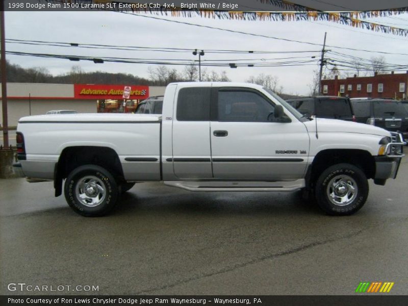 Bright White / Beige 1998 Dodge Ram 1500 Laramie SLT Extended Cab 4x4