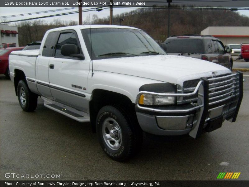 Bright White / Beige 1998 Dodge Ram 1500 Laramie SLT Extended Cab 4x4
