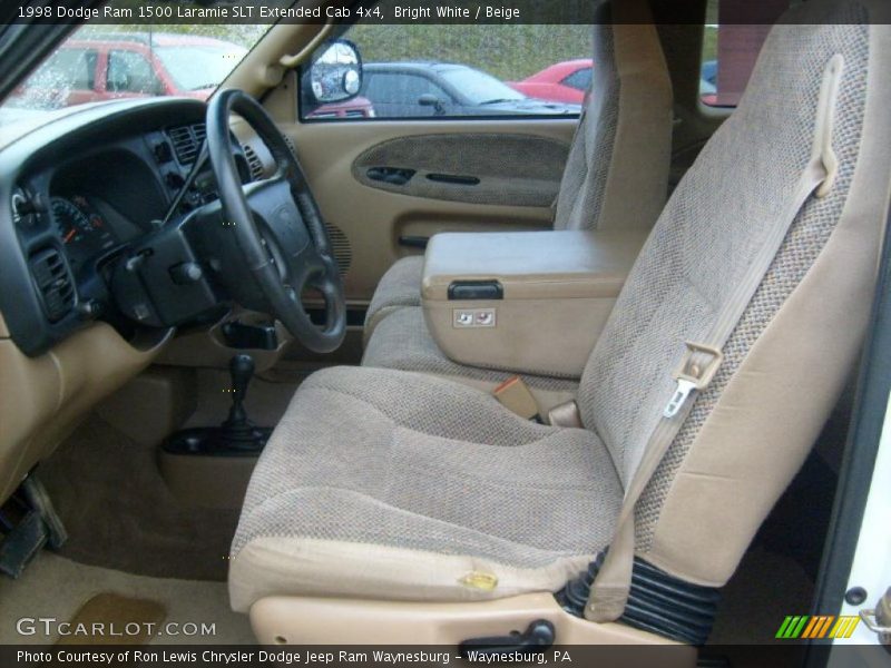 Bright White / Beige 1998 Dodge Ram 1500 Laramie SLT Extended Cab 4x4