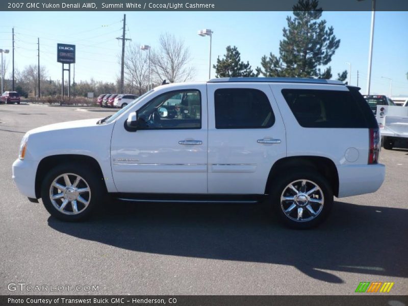 Summit White / Cocoa/Light Cashmere 2007 GMC Yukon Denali AWD