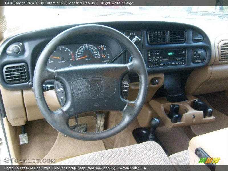 Bright White / Beige 1998 Dodge Ram 1500 Laramie SLT Extended Cab 4x4