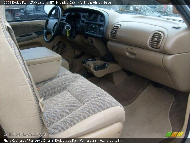 Bright White / Beige 1998 Dodge Ram 1500 Laramie SLT Extended Cab 4x4