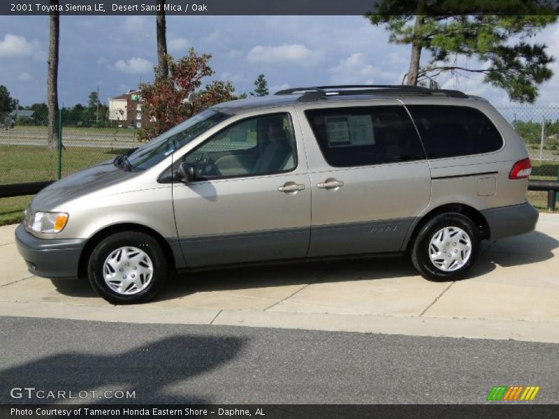 Desert Sand Mica / Oak 2001 Toyota Sienna LE