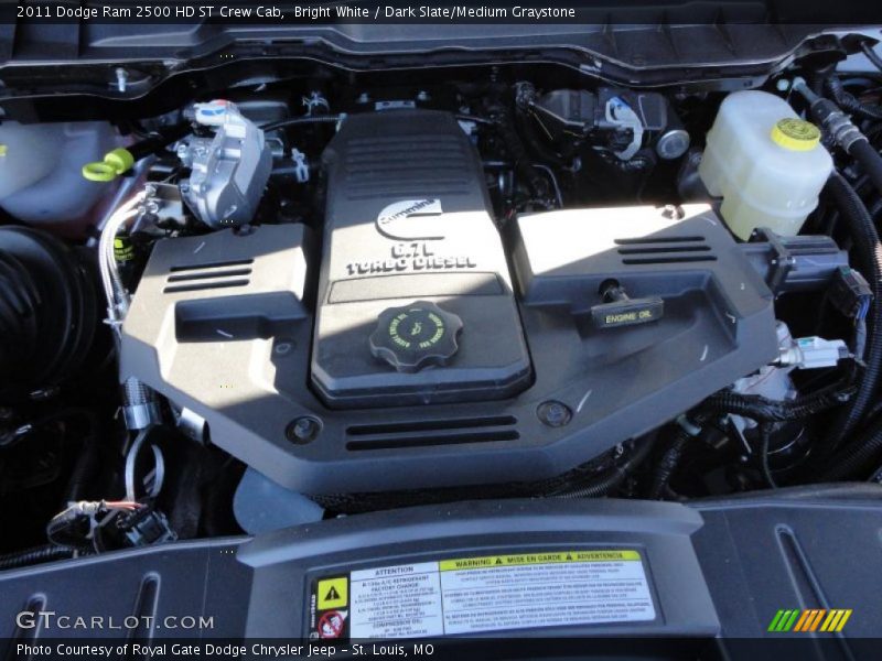  2011 Ram 2500 HD ST Crew Cab Engine - 6.7 Liter OHV 24-Valve Cummins VGT Turbo-Diesel Inline 6 Cylinder