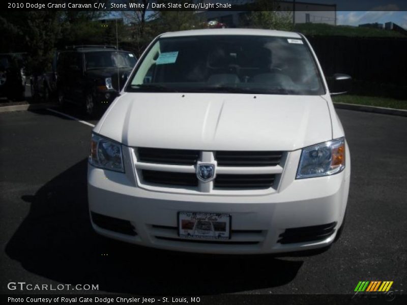 Stone White / Dark Slate Gray/Light Shale 2010 Dodge Grand Caravan C/V
