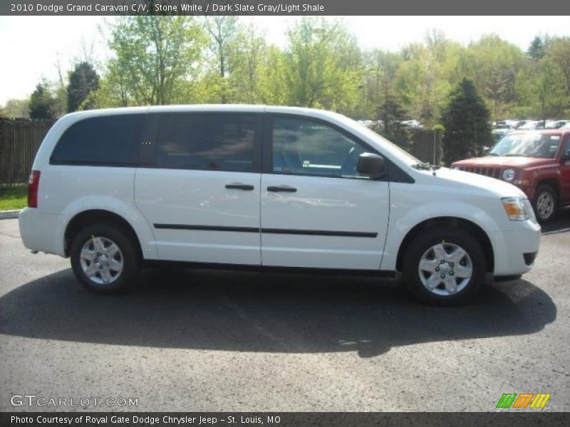 Stone White / Dark Slate Gray/Light Shale 2010 Dodge Grand Caravan C/V