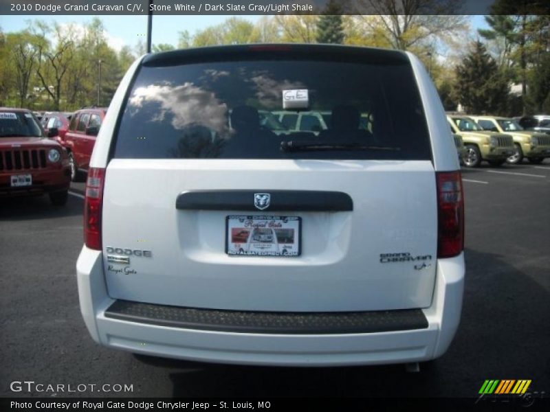 Stone White / Dark Slate Gray/Light Shale 2010 Dodge Grand Caravan C/V