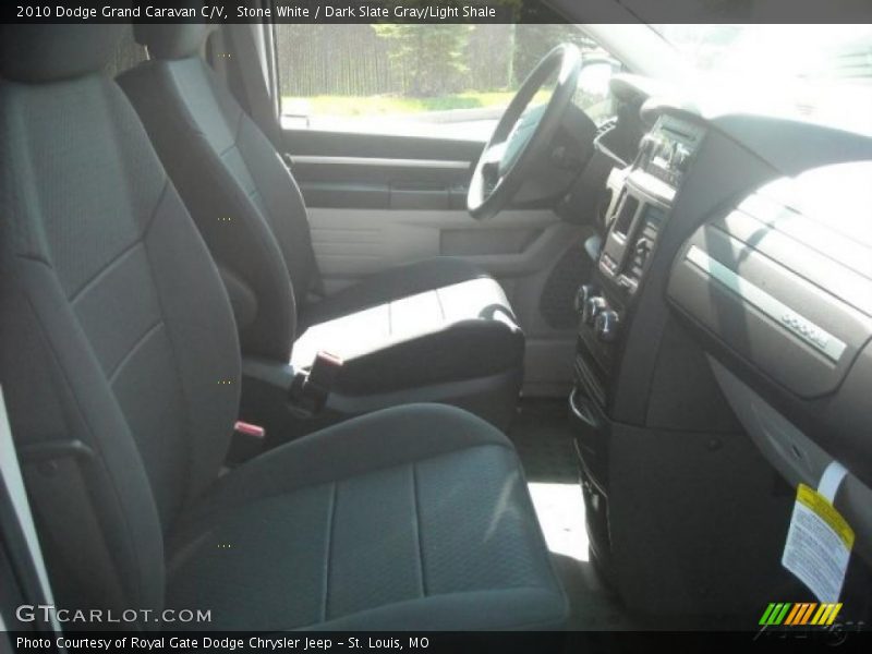 Stone White / Dark Slate Gray/Light Shale 2010 Dodge Grand Caravan C/V