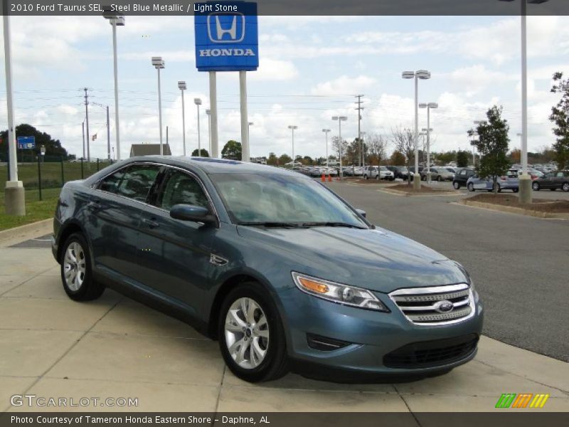 Steel Blue Metallic / Light Stone 2010 Ford Taurus SEL