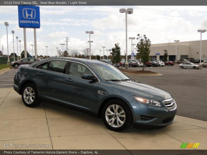 Steel Blue Metallic / Light Stone 2010 Ford Taurus SEL