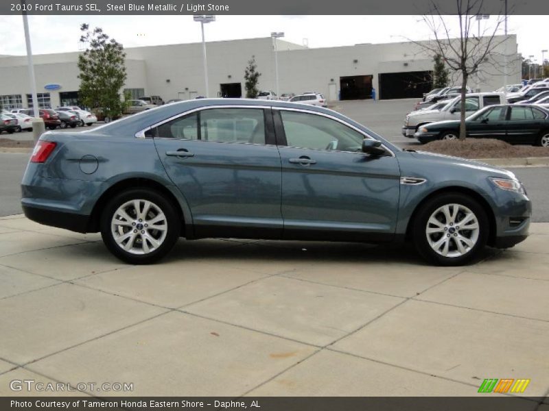 Steel Blue Metallic / Light Stone 2010 Ford Taurus SEL