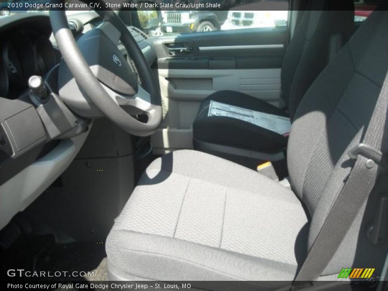 Stone White / Dark Slate Gray/Light Shale 2010 Dodge Grand Caravan C/V
