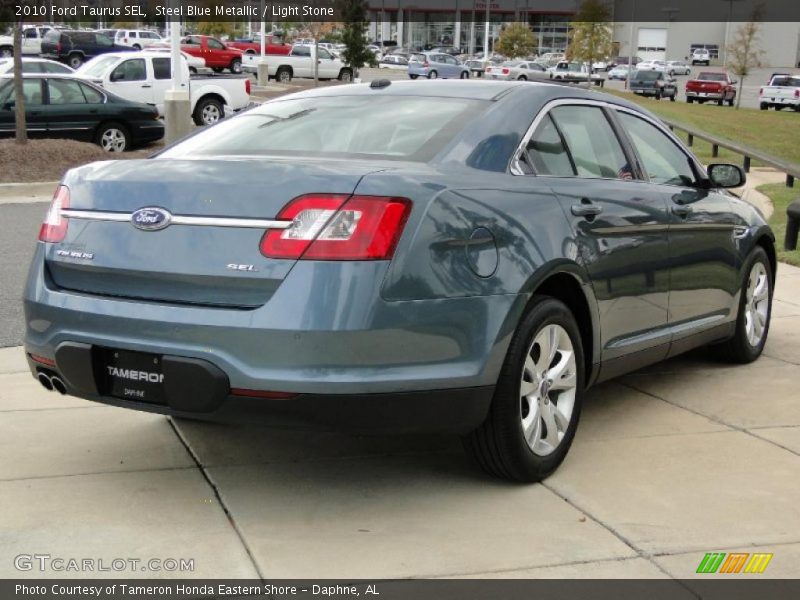 Steel Blue Metallic / Light Stone 2010 Ford Taurus SEL
