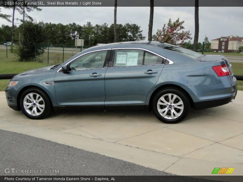 Steel Blue Metallic / Light Stone 2010 Ford Taurus SEL