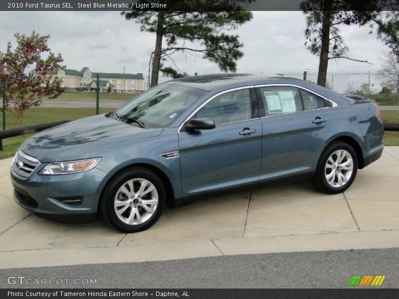 Steel Blue Metallic / Light Stone 2010 Ford Taurus SEL