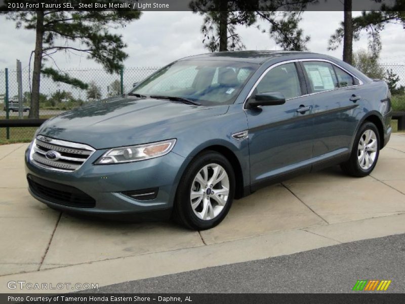 Steel Blue Metallic / Light Stone 2010 Ford Taurus SEL