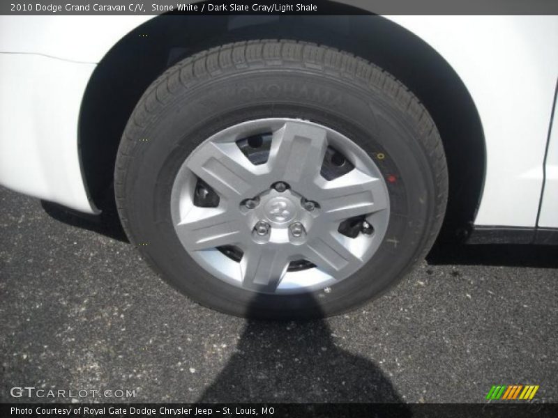 Stone White / Dark Slate Gray/Light Shale 2010 Dodge Grand Caravan C/V