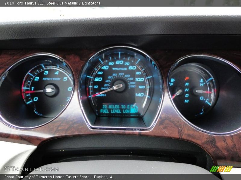 Steel Blue Metallic / Light Stone 2010 Ford Taurus SEL