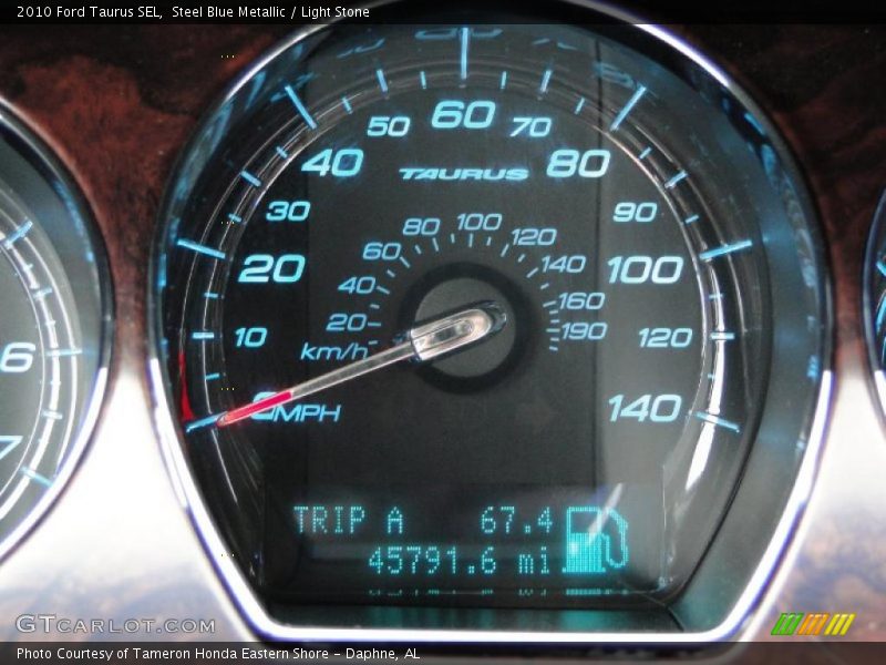 Steel Blue Metallic / Light Stone 2010 Ford Taurus SEL