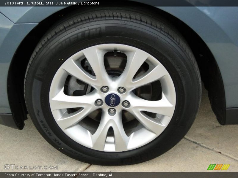 Steel Blue Metallic / Light Stone 2010 Ford Taurus SEL