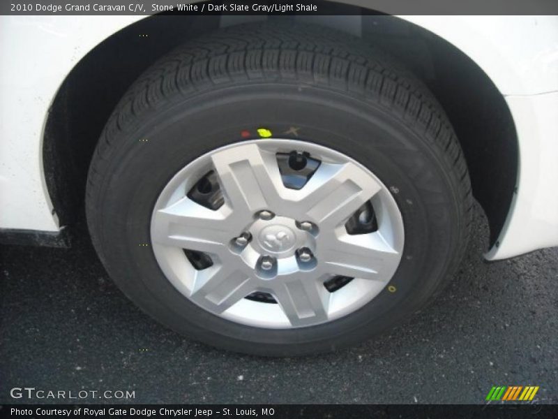 Stone White / Dark Slate Gray/Light Shale 2010 Dodge Grand Caravan C/V