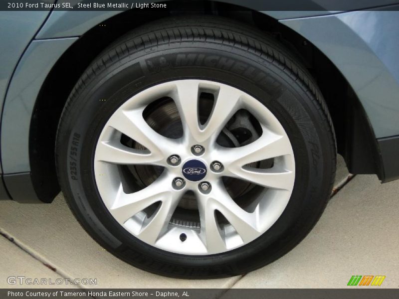 Steel Blue Metallic / Light Stone 2010 Ford Taurus SEL