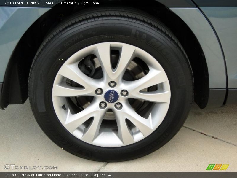 Steel Blue Metallic / Light Stone 2010 Ford Taurus SEL