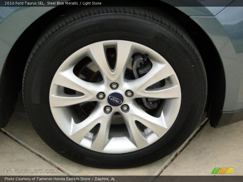 Steel Blue Metallic / Light Stone 2010 Ford Taurus SEL