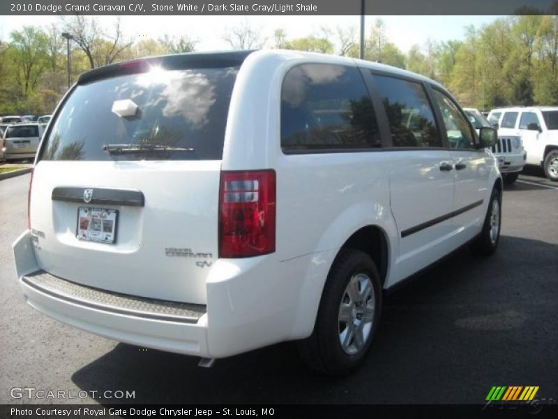 Stone White / Dark Slate Gray/Light Shale 2010 Dodge Grand Caravan C/V