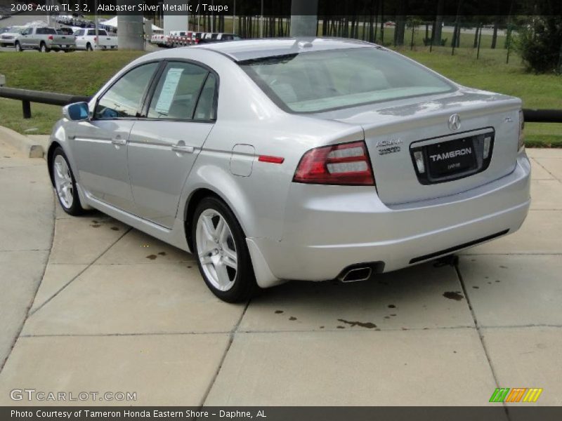 Alabaster Silver Metallic / Taupe 2008 Acura TL 3.2