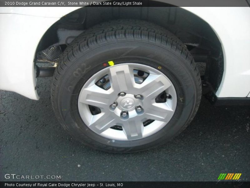 Stone White / Dark Slate Gray/Light Shale 2010 Dodge Grand Caravan C/V