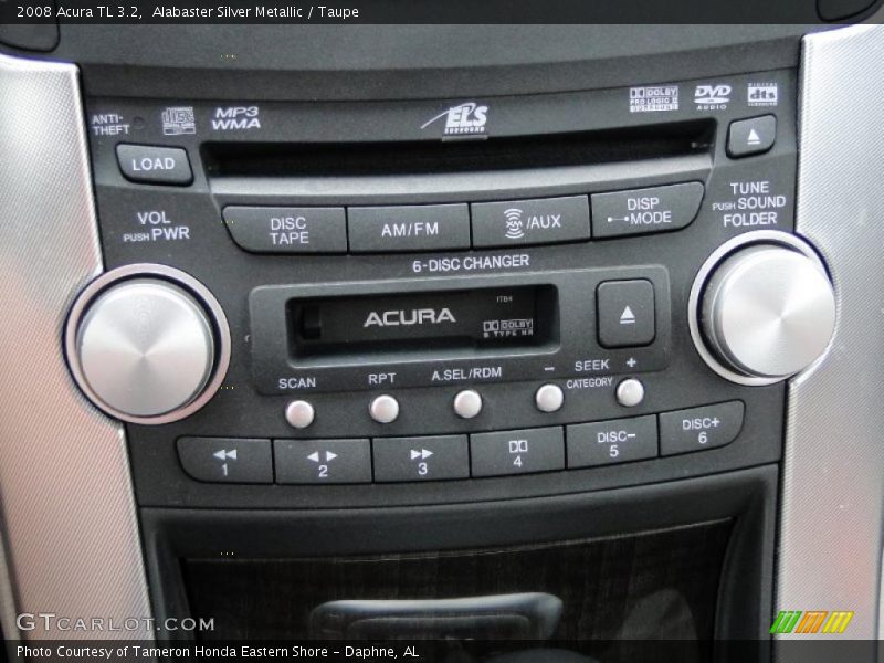 Alabaster Silver Metallic / Taupe 2008 Acura TL 3.2