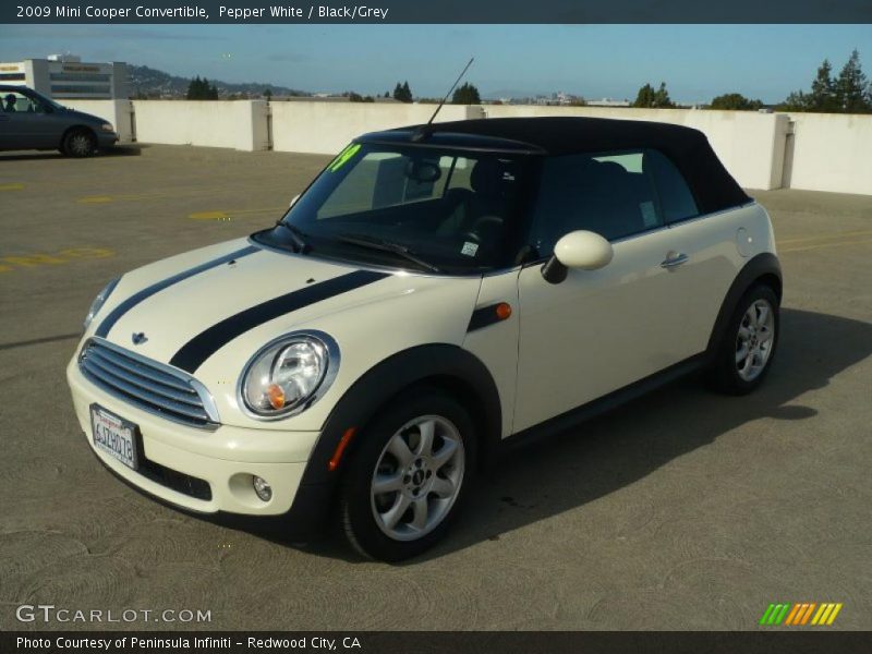 Pepper White / Black/Grey 2009 Mini Cooper Convertible