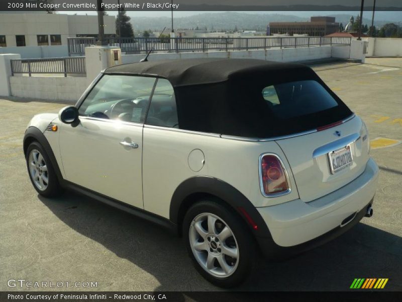 Pepper White / Black/Grey 2009 Mini Cooper Convertible
