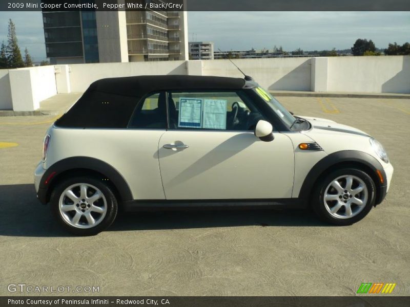 Pepper White / Black/Grey 2009 Mini Cooper Convertible
