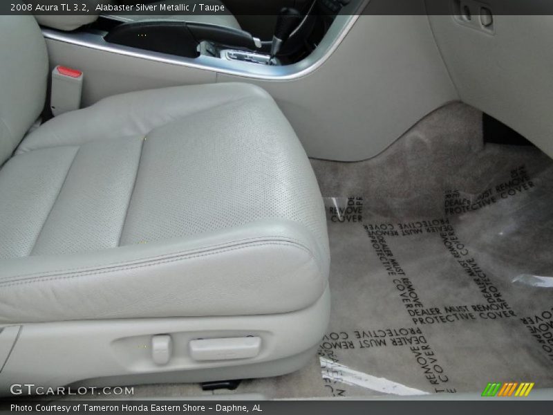 Alabaster Silver Metallic / Taupe 2008 Acura TL 3.2